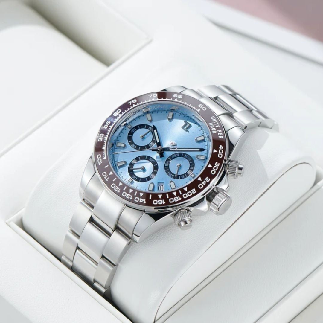 Silver Blue Oyster-Style Bracelet