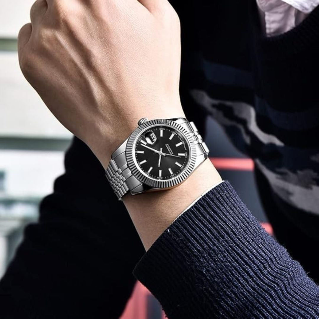 Black Dial Jubilee-Style Bracelet