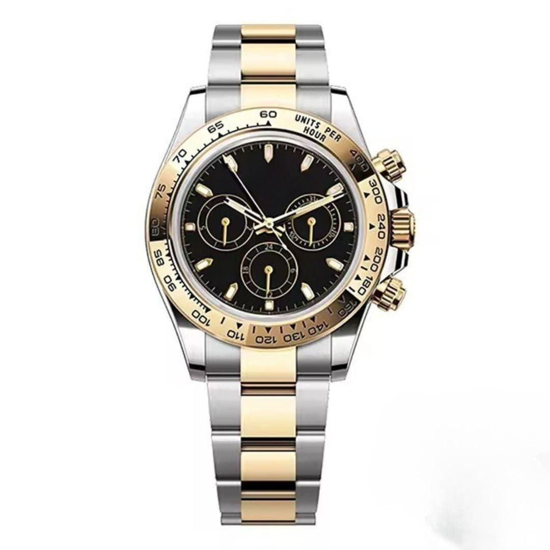 Black Dial Two Tone Oyster-Style Bracelet