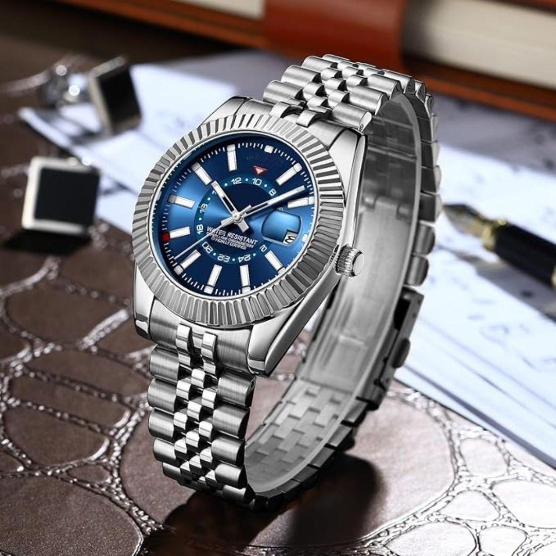 Blue Dial Jubilee-Style Bracelet