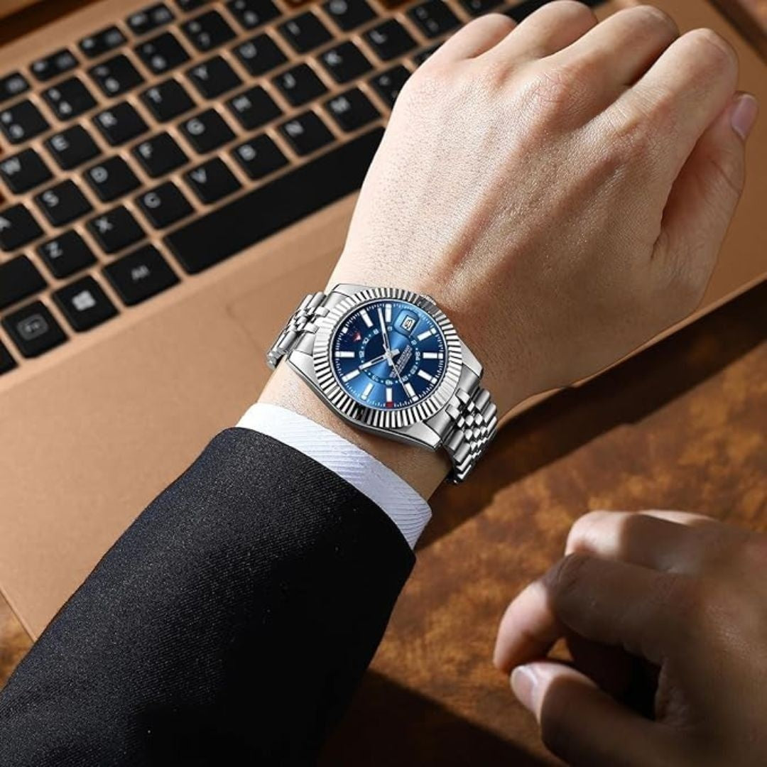 Blue Dial Jubilee-Style Bracelet